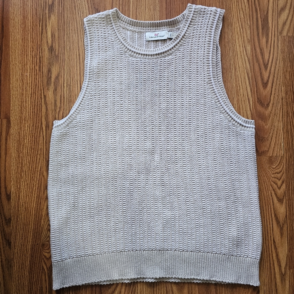 Cotton Knit Sweater Vest